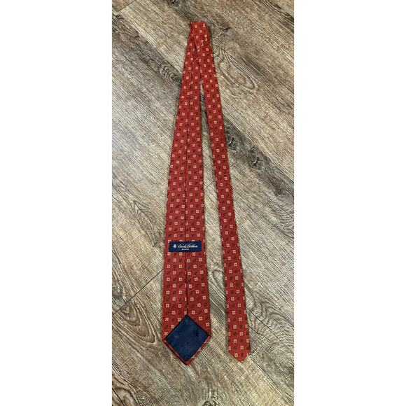 BROOKS BROTHERS Makers Men's Classic Silk Neck Tie Made in USA 58.5” x 3.5” - Picture 3 of 8